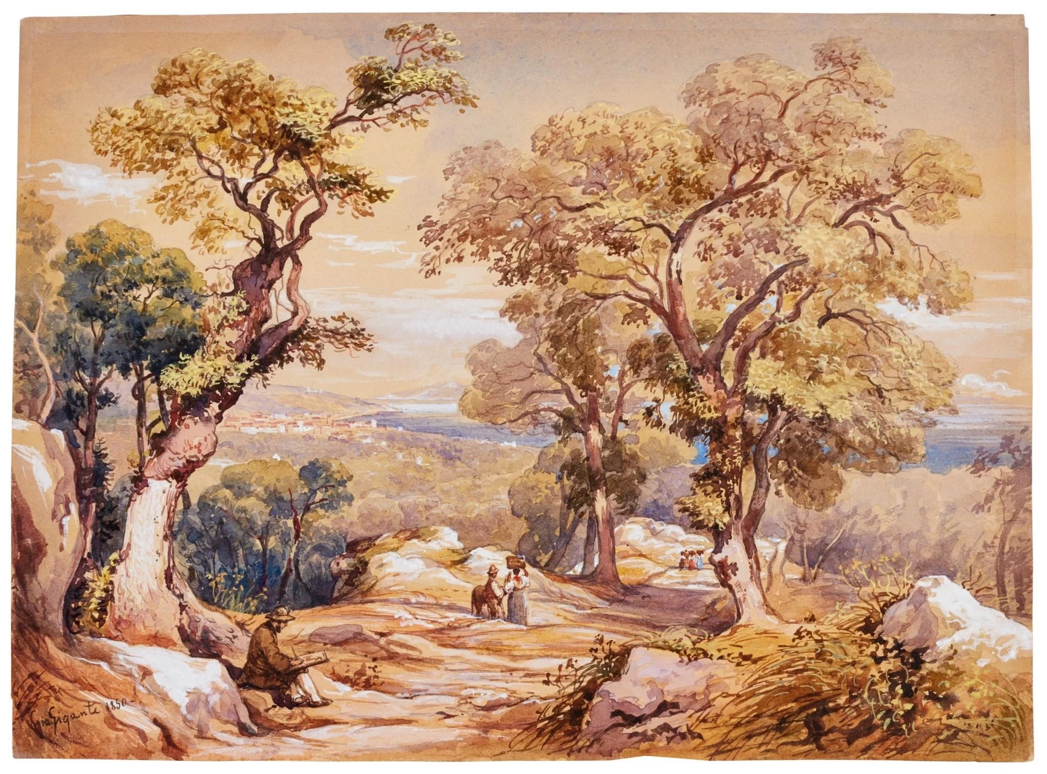 L’altopiano di Sorrento dai Camaldoli presso villa Giusso